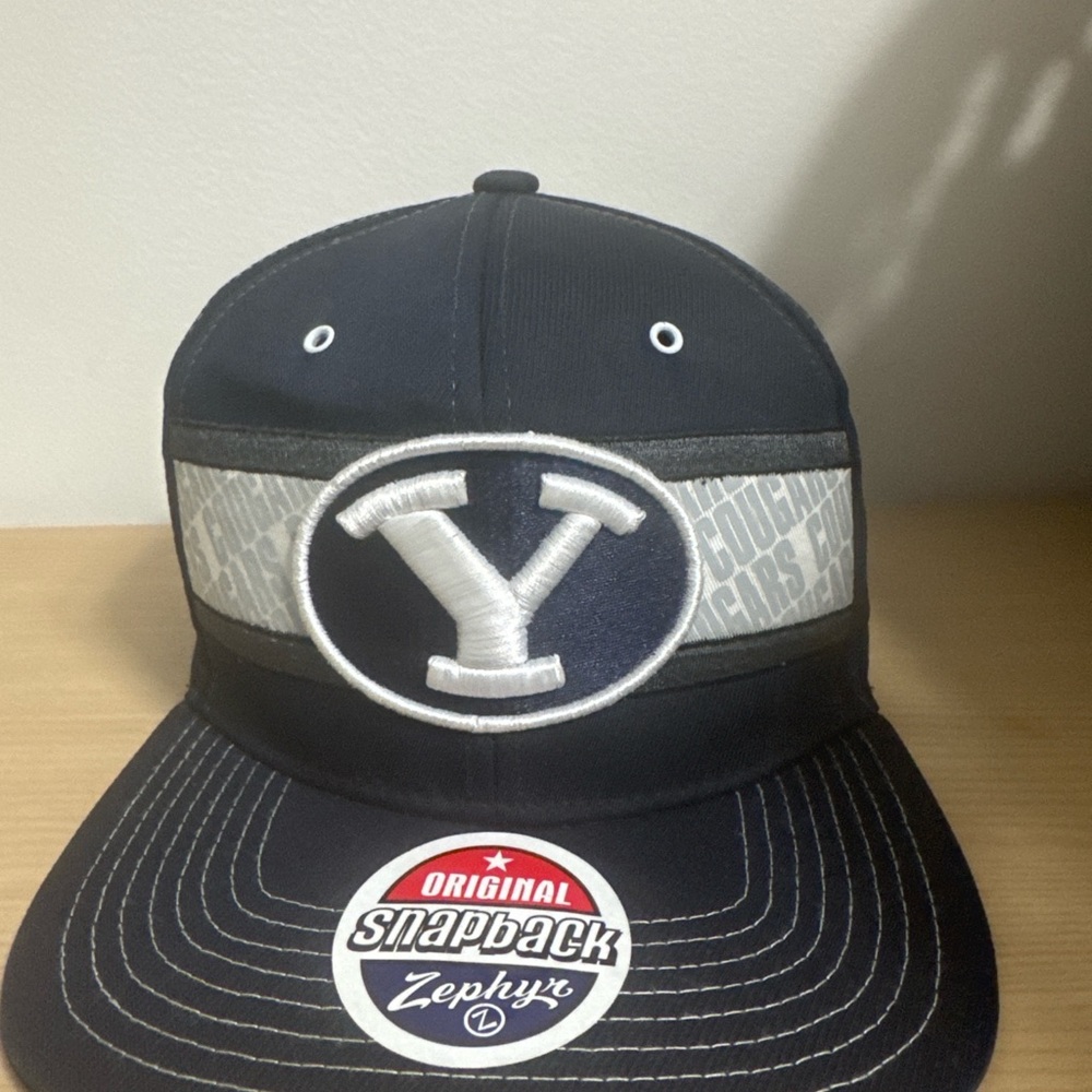 Zephyr Black and Gray Snapback with Bold Emblem